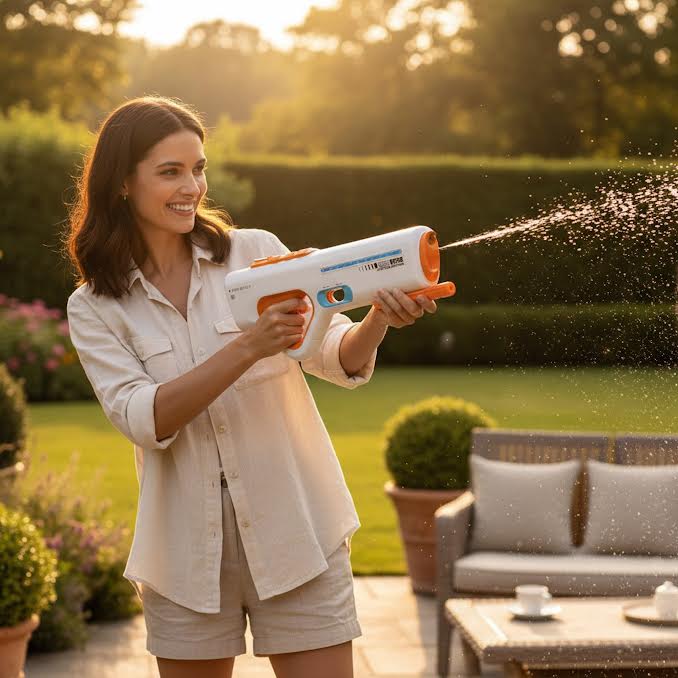 Electric Water Gun White & Orange