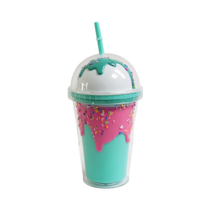 Ice Cream Inspired 450ml Double Wall Cup Multicoloured