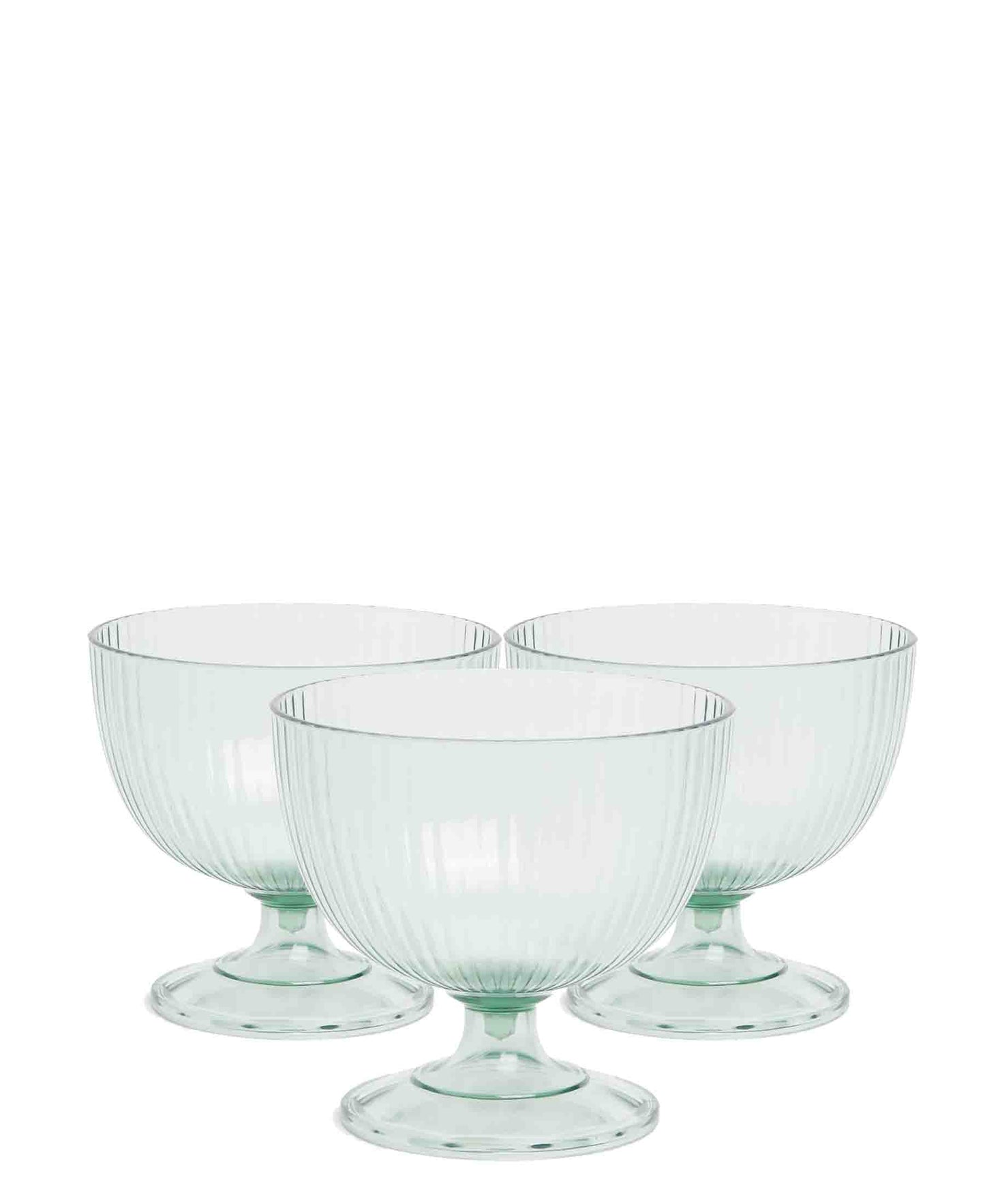 Kitchen Life 3 Piece Recycled Stripe Bowl Set - Green