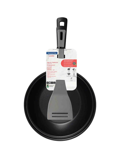 Tramontina Loreto Aluminum Frying Pan Set - Black