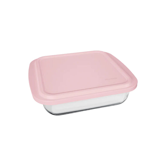 Marinex 1.1Lt Square Roaster with Plastic Lid Pink