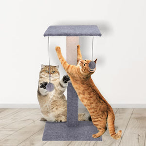Cats Collection 60cm Cat Scratch Tree Stand with 2 Balls Grey
