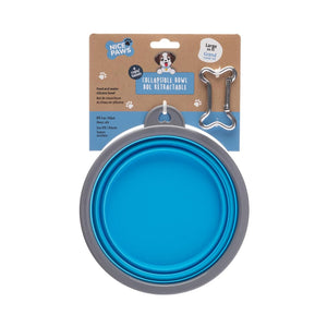 Nice Paws Collapsible Dog Bowl Blue
