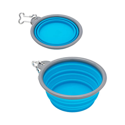 Nice Paws Collapsible Dog Bowl Blue