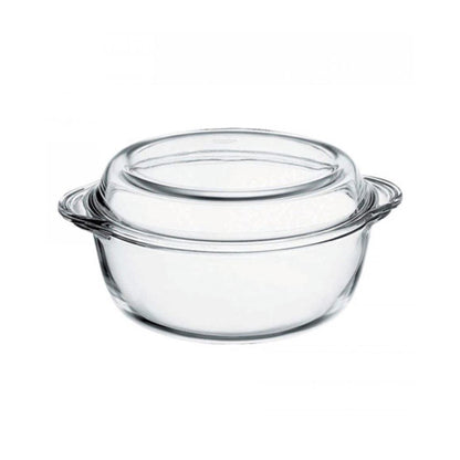 Borcam 1.45Lt Round Casserole with Lid Clear