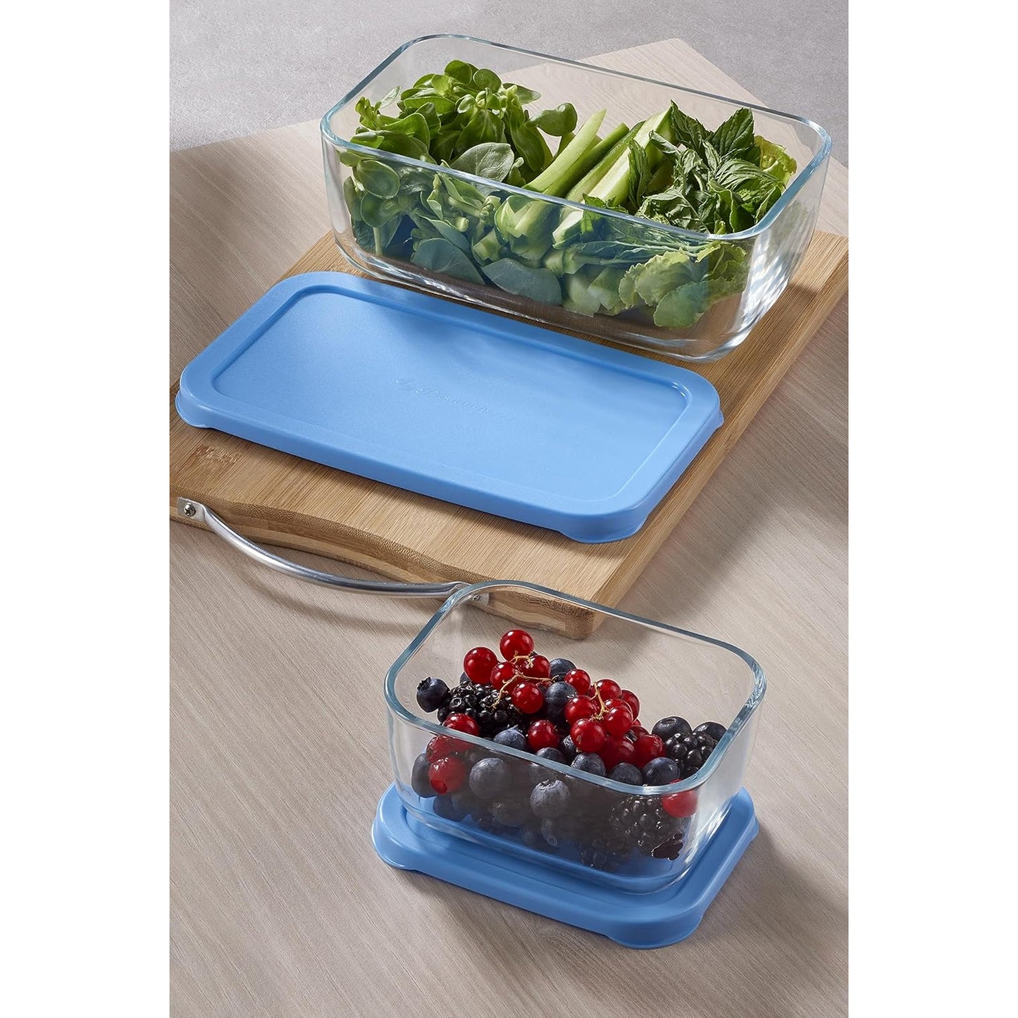 Pasabahce Snowbox 2 Piece Storage Container Set Clear