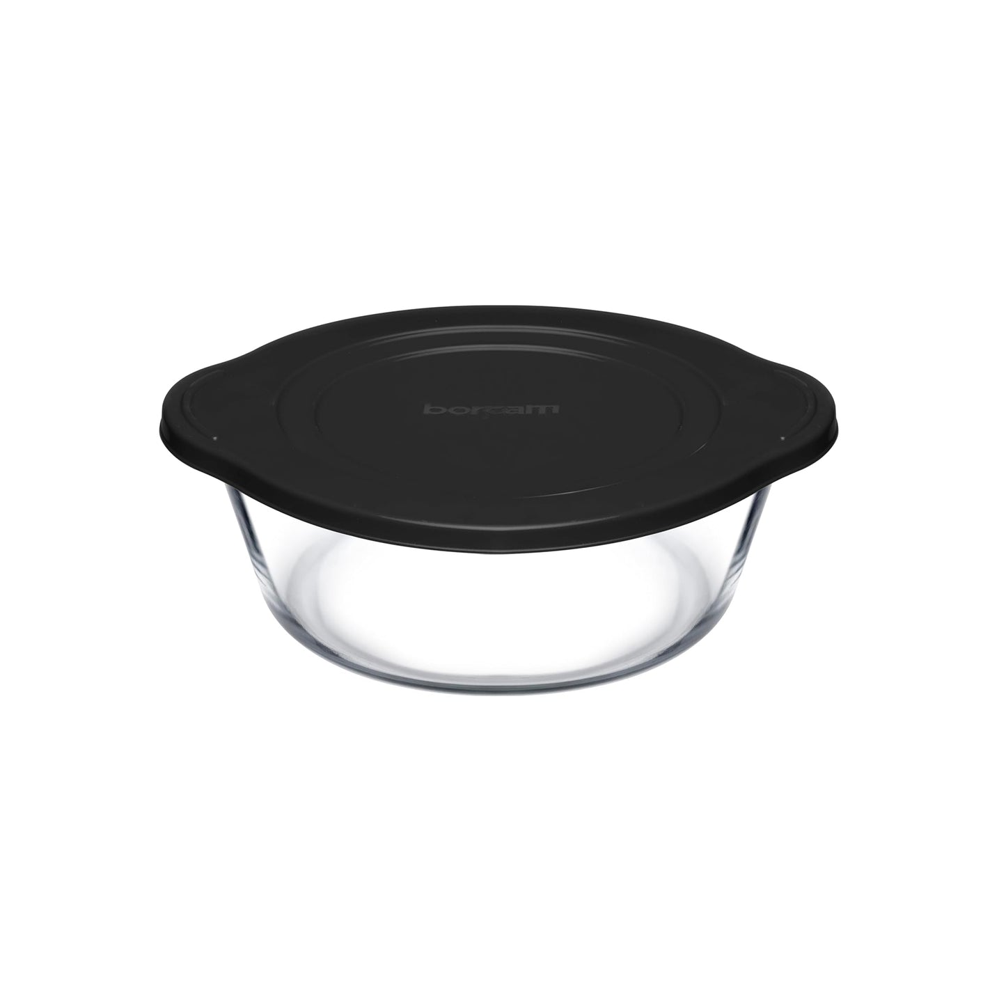 Borcam 2.2Lt Round Casserole with Lid Clear