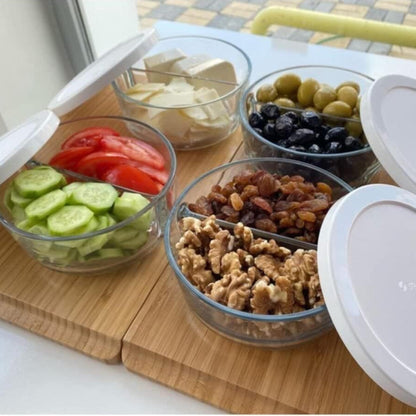 Pasabahce 2 Compartment Round Polar Storage