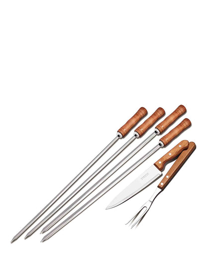 Tramontina 6 Piece Braai Set (Blister Packaging) - Brown