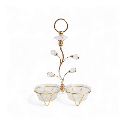 The Venus 2 Piece Snack Bowl Set Gold