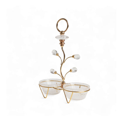 The Venus 2 Piece Snack Bowl Set Gold