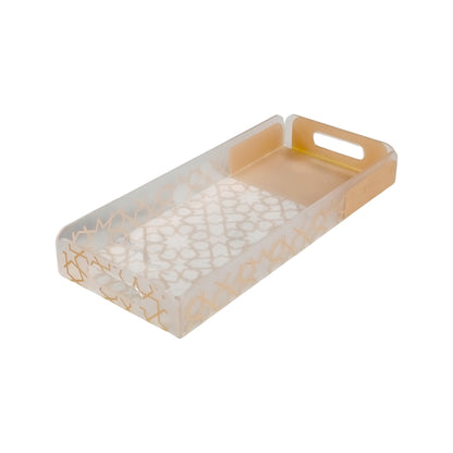 2 Piece Acrylic Tray Set Cream