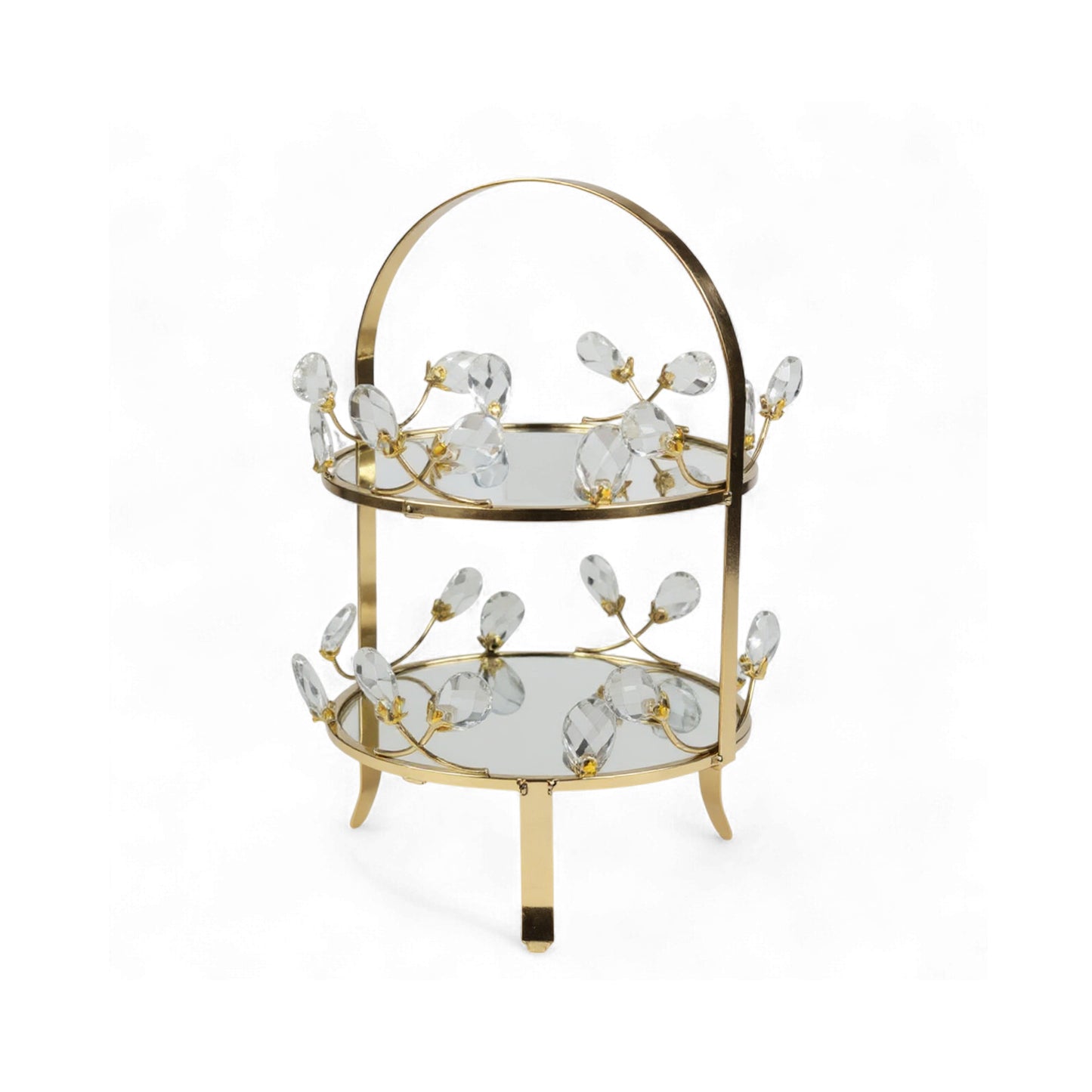 The Venus 2 Tier Cake Stand Gold