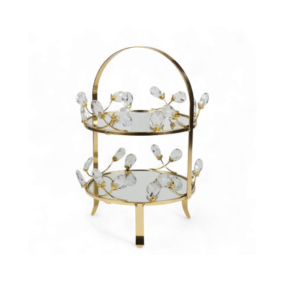 The Venus 2 Tier Cake Stand Gold