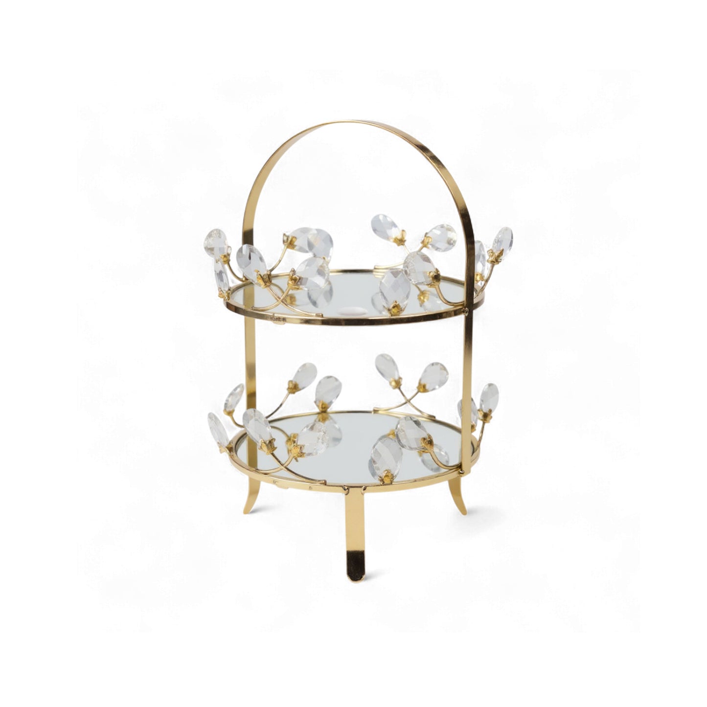 The Venus 2 Tier Cake Stand Gold