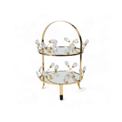 The Venus 2 Tier Cake Stand Gold