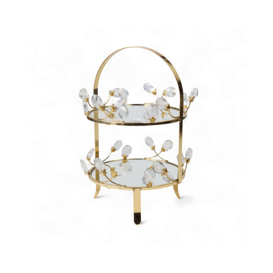 The Venus 2 Tier Cake Stand Gold