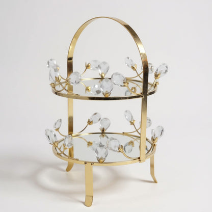The Venus 2 Tier Cake Stand Gold