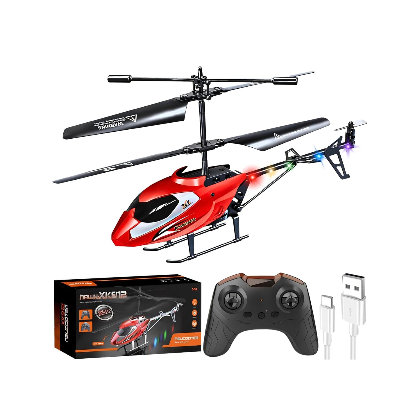 3.5CH Mini RC Helicopter with Gyro Red