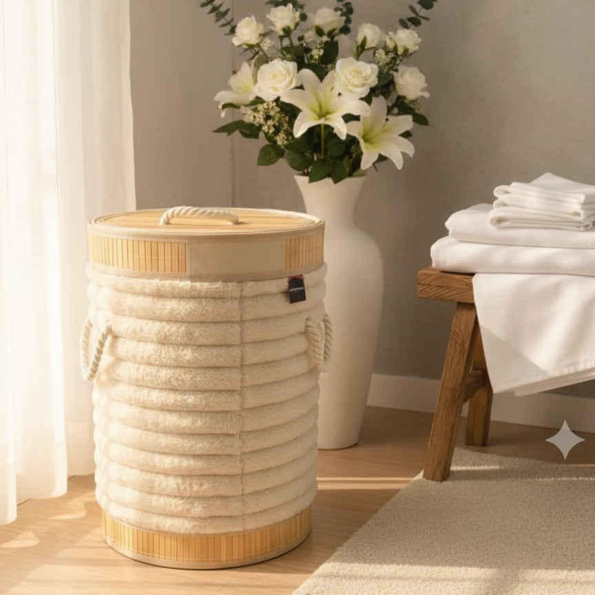 CH Round Laundry Storage Cream