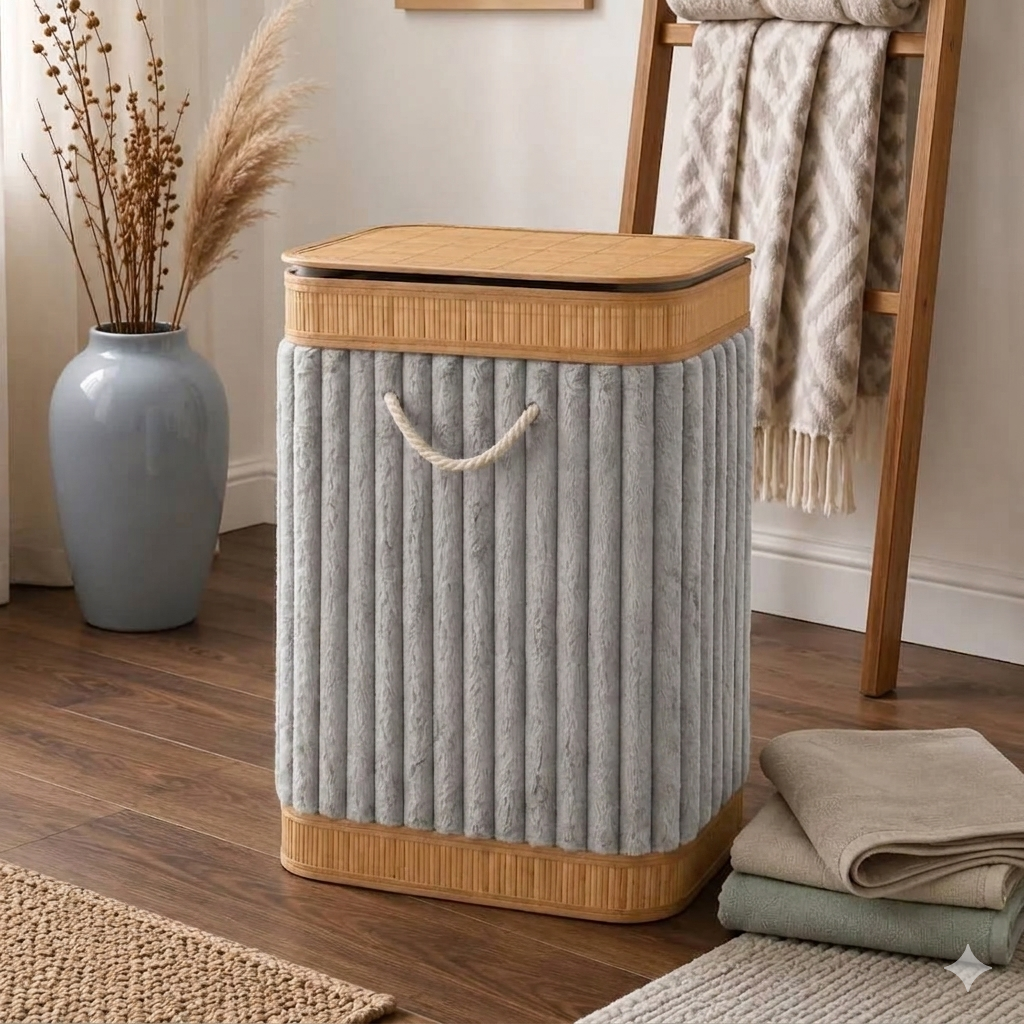 CH Rectangular Laundry Storage Light Grey