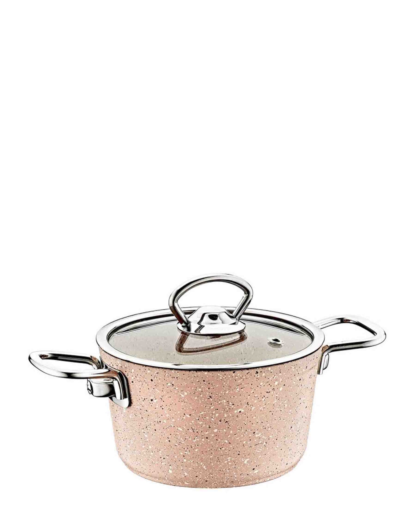 OMS Non Stick 16cm Deep Granite Casserole - SandBeige