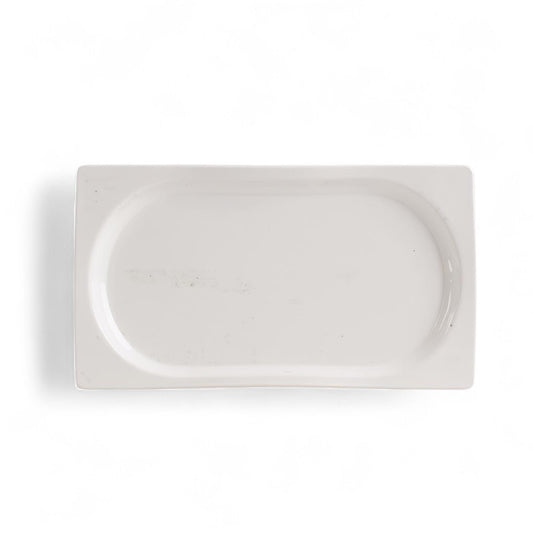 Kitchen Life Rectangular Ceramic Serving Platter White