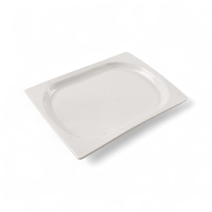 Kitchen Life Rectangular Ceramic Serving Platter White