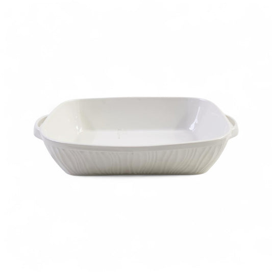Kitchen Life Ceramic Rectangular Platter White