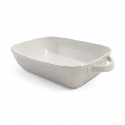 Kitchen Life Ceramic Rectangular Platter White