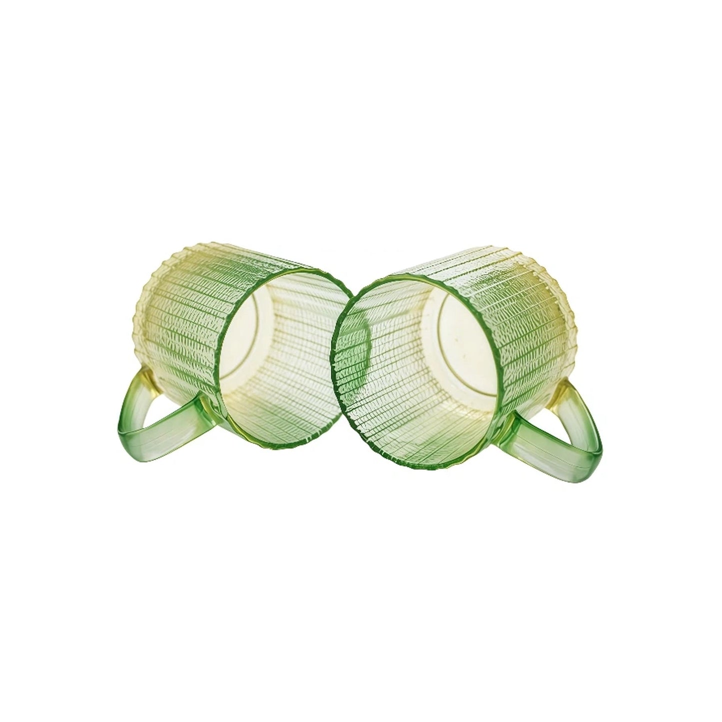 350ml Gradient Design Glass Mug Green