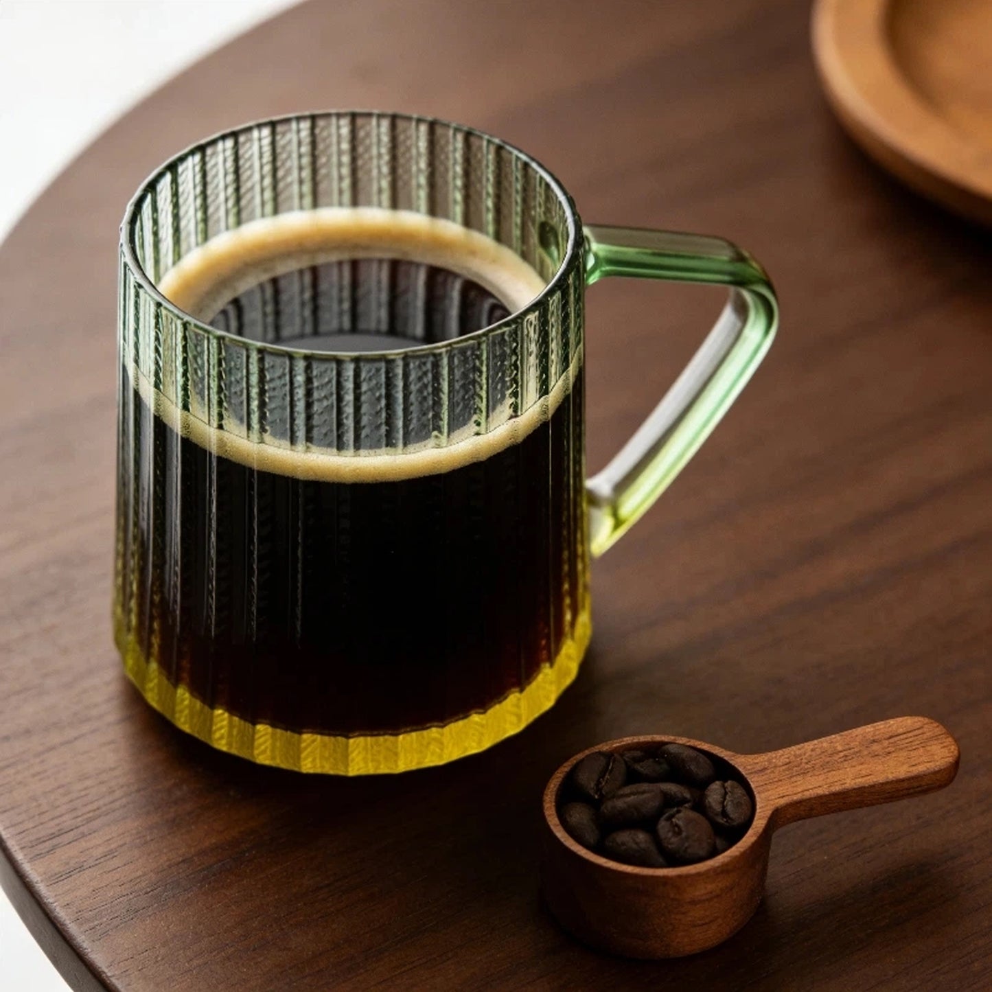 350ml Gradient Design Glass Mug Green