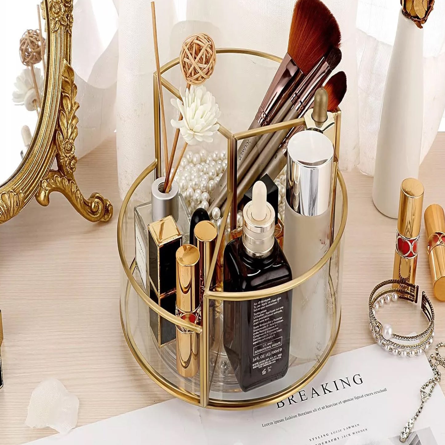 Exotic Designs 360 Rotating Makeup Organizer