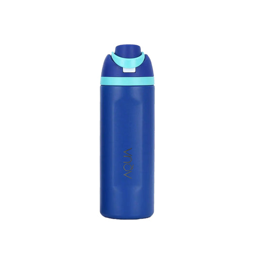 Aqua 590ml Stainless Steel Flask Dark Blue