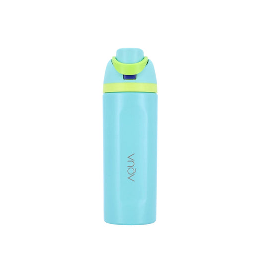 Aqua 590ml Stainless Steel Flask Light Blue