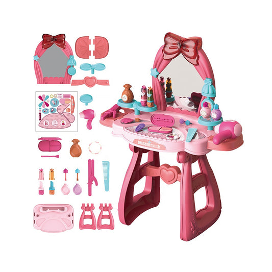 36 Piece Kids Musical Makeup Desk Pink