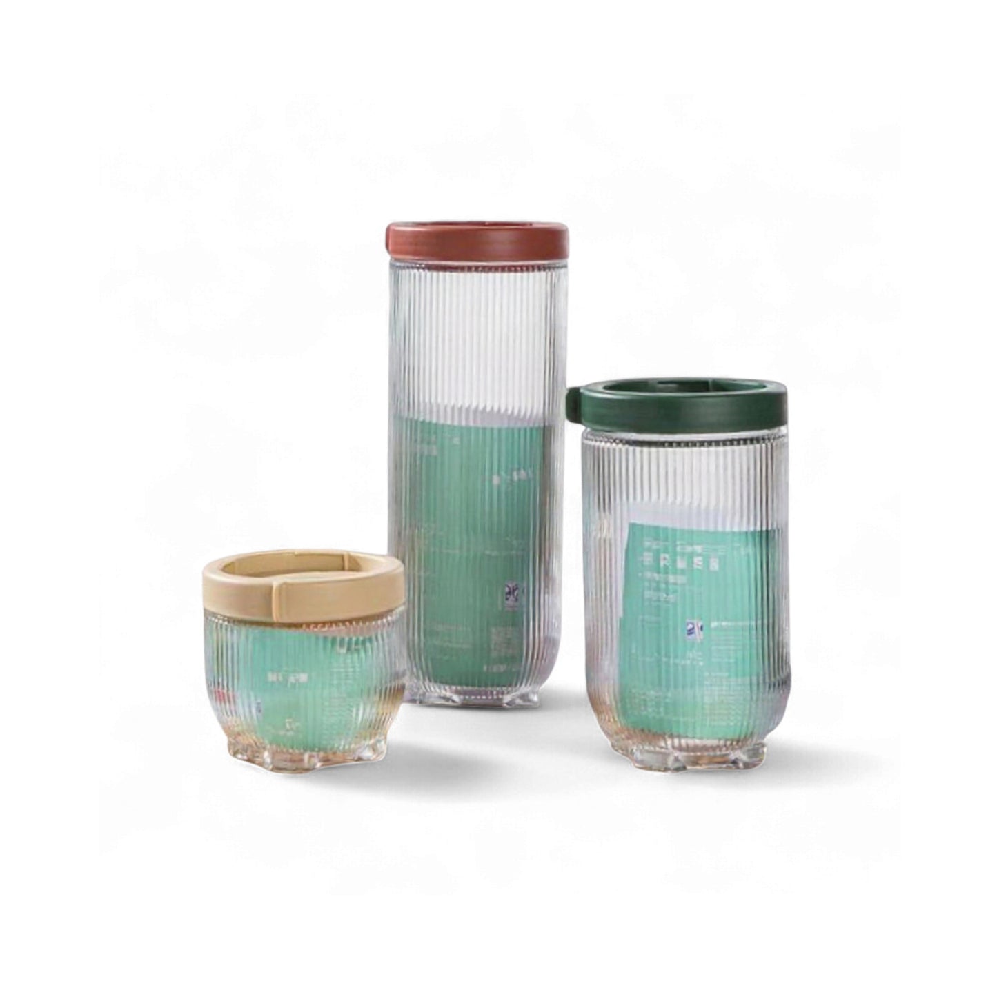 Kitchen Life 3 Piece Canister Set Clear