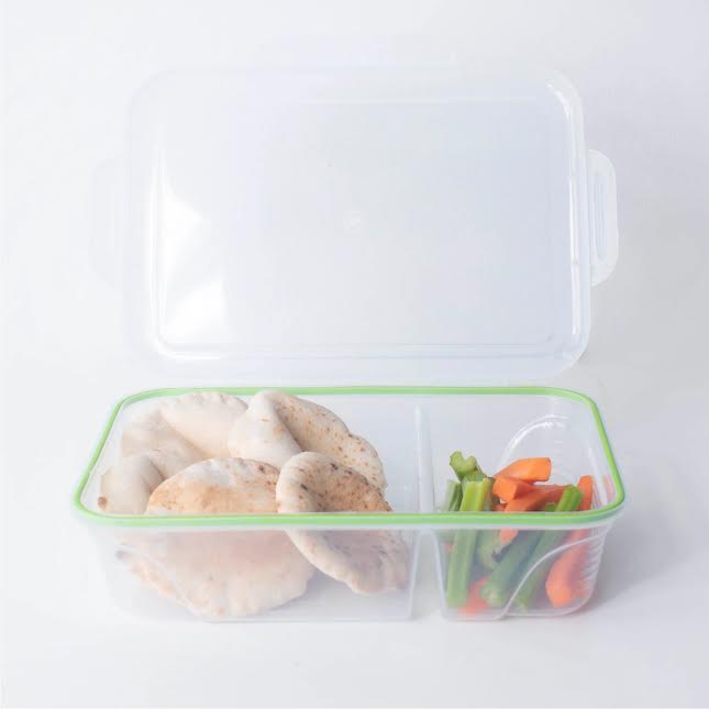 Otima 1.9Lt Flip-Top Lunch Box with Division Clear