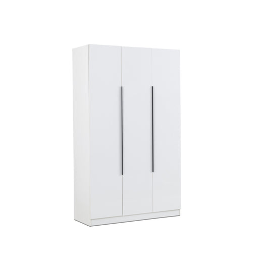 3 Door High Gloss Wardrobe White