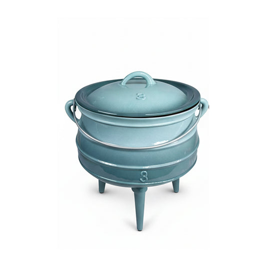 3 Legged Cast Iron Potjie Pot Sea Salt