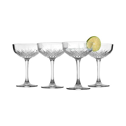 Pasabahce 4 Piece Timeless Champagne Glass Set Clear