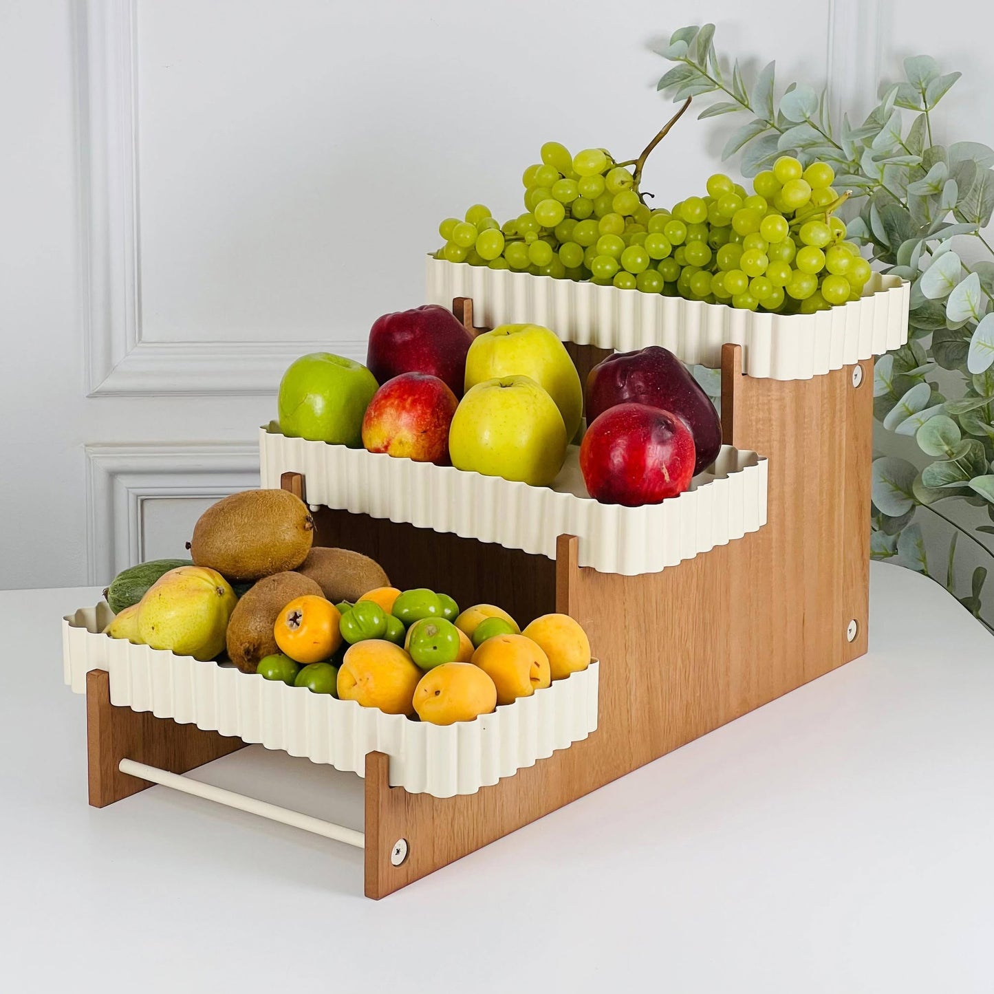 3 Tier Wooden Cake Stand Cream