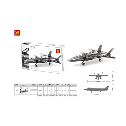 Wange Air Force Heavy Stealth Fighter 229 Piece Building Block Set