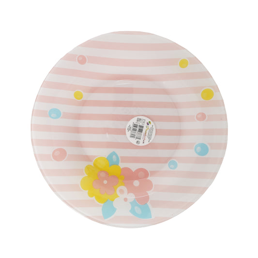 Kitchen Life Side Plate Pink & White