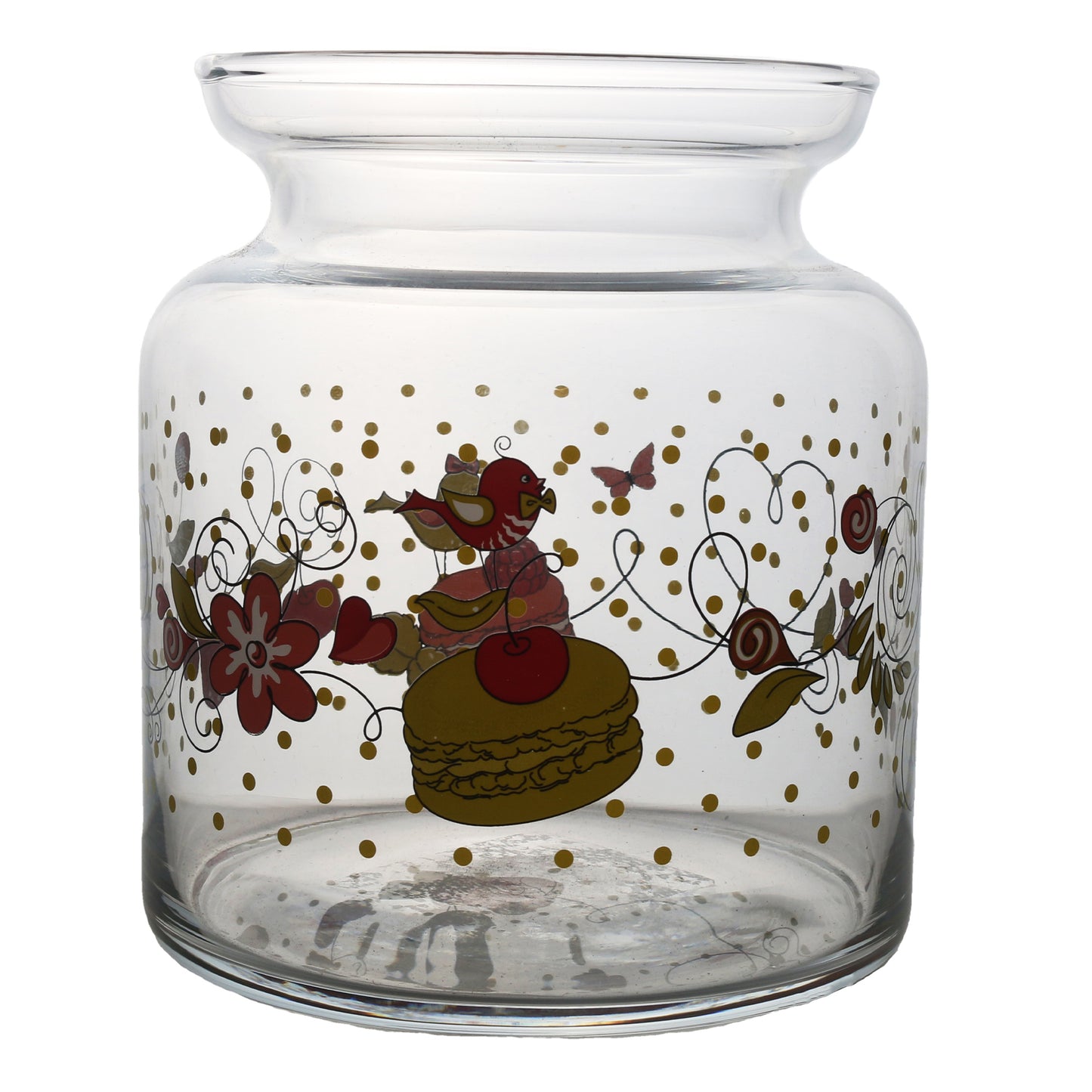 Kitchen Life Macaroon Print Jar Clear