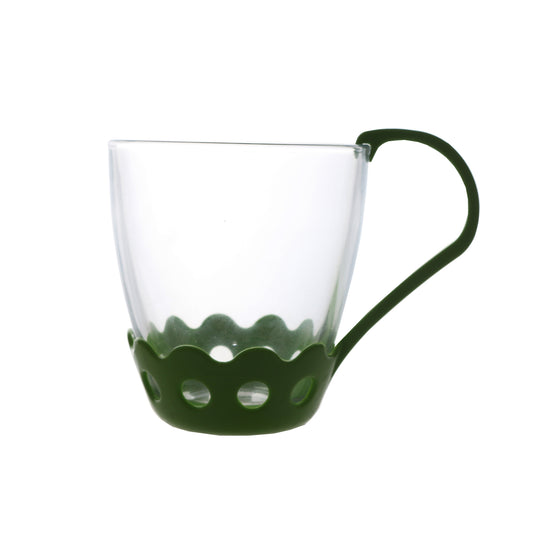Kitchen Life Glass Tea Cup Green