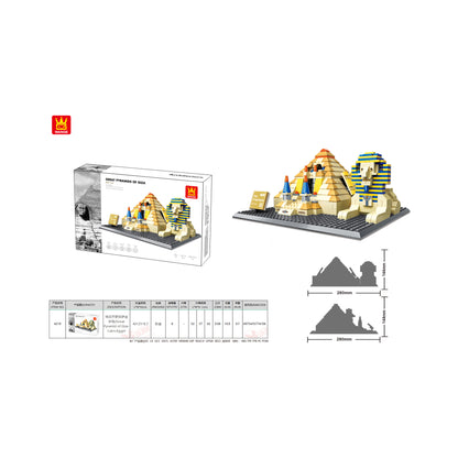 Wange Great Pyramids of Giza 623 Piece Building Blocks Set