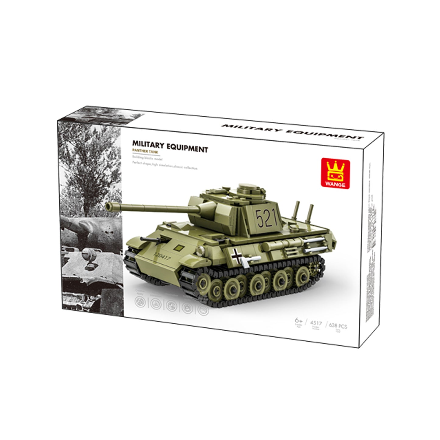 Wange Military Equipment 638 Piece Building Blocks Set