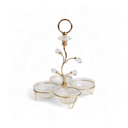 The Venice 4 Piece Snack Bowl Set Gold