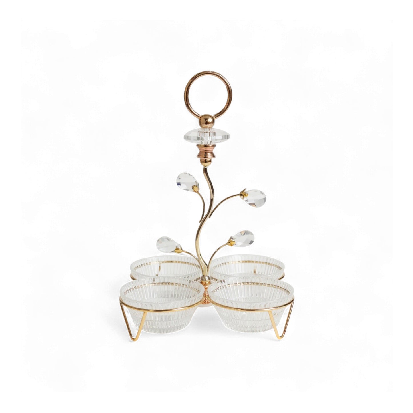 The Venice 4 Piece Snack Bowl Set Gold
